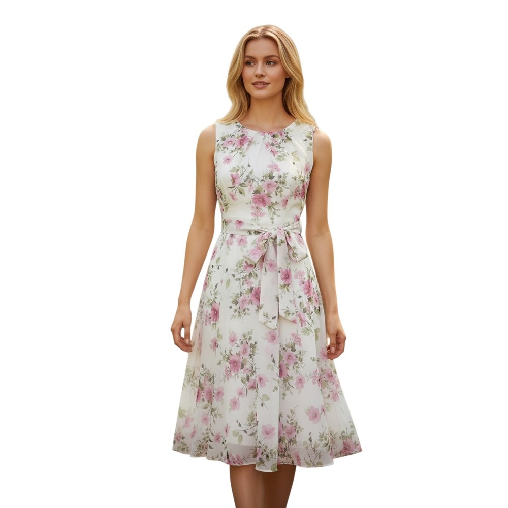 JH Fairycore Chiffon Flowy Womens‎ size 4 Mother's Day Kentucky Derby Midi Dress